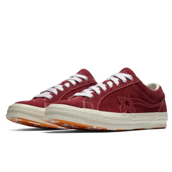 Rare Converse One Star Ox x Golf Le Fleur Sneakers in "Mono Red" - Picture 1 of 11